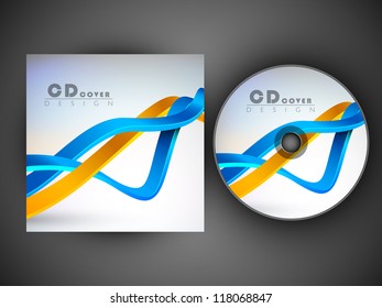 Stylized CD Cover design template. EPS 10.