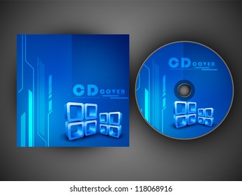 Stylized CD Cover design template. EPS 10.