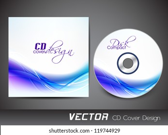 Stylized CD Cover Design Template. EPS 10.