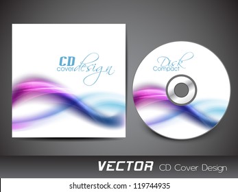 Stylized CD Cover design template. EPS 10.