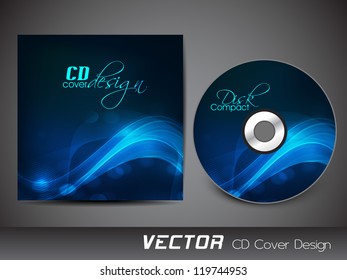 Stylized CD Cover Design Template. EPS 10.