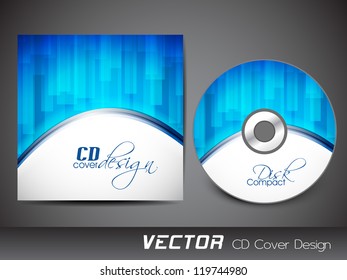 Stylized CD Cover design template. EPS 10.