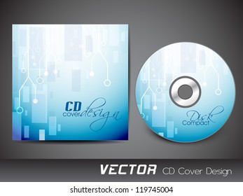 Stylized CD Cover design template. EPS 10.