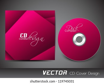 Stylized CD Cover design template. EPS 10.