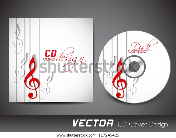 Stylized Cd Cover Design Template Eps Stock Vector Royalty Free