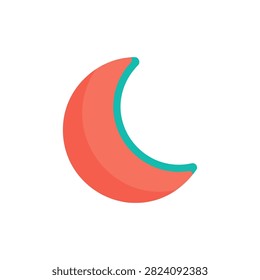 Stylized celestial element representing slumber and nocturnal periods. Ideal for healthcare or wellness campaigns.