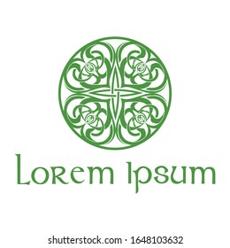 Stylized Celtic knot, vector logo template