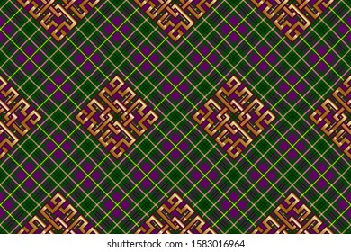 Stylized Checkered Background Patterns Prints Fabrics Stock Vector ...