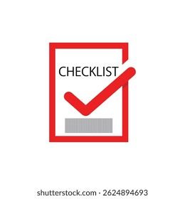 Diseño estilizado del símbolo del Vector del logotipo de la lista de verificación