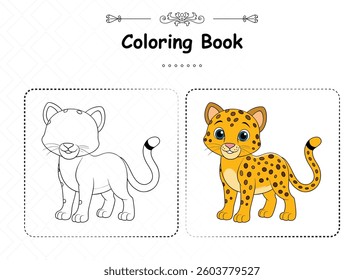 Stylized Cheetah for Creative Coloring