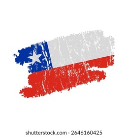 bandeira chilena estilizada com efeito grunge - bandeira do Chile vintage - ilustração vetorial