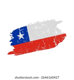 bandeira chilena estilizada com efeito grunge - bandeira do Chile vintage - ilustração vetorial