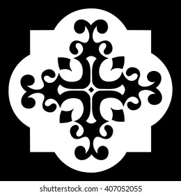 Stylized christian cross, silhouette vector illustration 