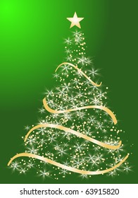 stylized Christmas ball on decorative background