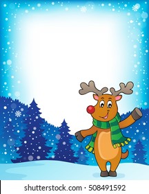 Stilisiertes Weihnachtsreh-Motiv 2 - eps10 Vektorgrafik.