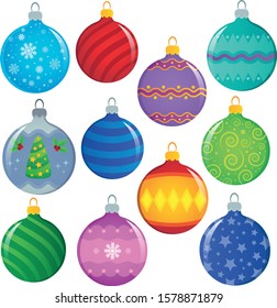 Diseño del tema de adornos navideños 1 - ilustración vectorial eps10.