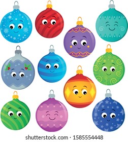 Diseño del tema de los ornamentos navideños 2 - ilustración vectorial eps10.