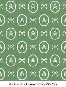 Stylized christmas seamless pattern. Vector illustration.