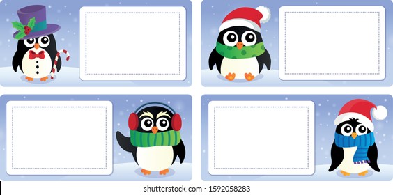 Tarjetas de tema navideñas estilizadas 6 - ilustración vectorial eps10.