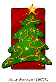 Stylized christmas tree design