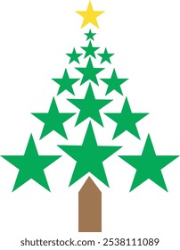 Stylized Christmas Tree Graphic. Vector illustration
