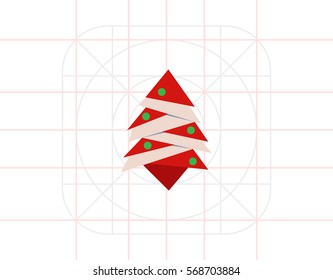 Stylized Christmas tree icon