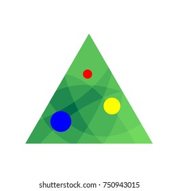 Stylized Christmas tree icon. Vector illustration.