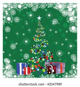 Stylized Christmas tree illustration