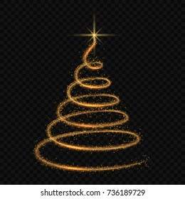 stylized Christmas tree isolated
