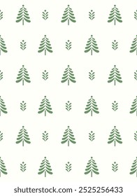 Stylized christmas tree seamless pattern. Vector illustration.