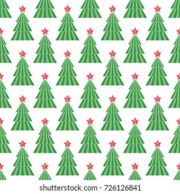 Stylized Christmas tree, Seamless vector illustration, holiday season
