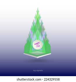 stylized christmas tree sign
