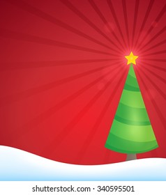 Stylized Christmas tree topic image 2 - eps10 vector illustration.