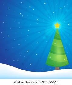 Stylized Christmas tree topic image 3 - eps10 vector illustration.