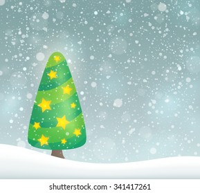 Stylized Christmas tree topic image 6 - eps10 vector illustration.