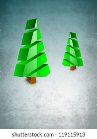 Estilizados árboles de Navidad. EPS 10.