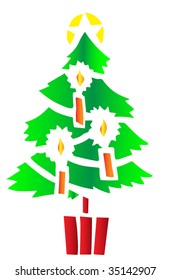 Stylized Chrstmas Tree in Vector Format