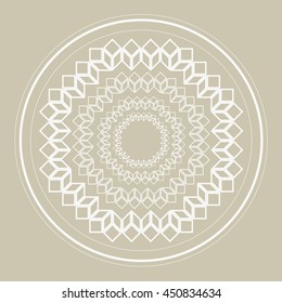 Stylized circle geometric sun pattern. Modern design. Vector illustration.