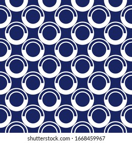 Stylized circles pattern. Circular figures seamless ornament. Geometric motif. Rounds background. Circle shapes ornate. Ethnic image. Digital paper, web design, textile print, abstract, vector.