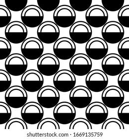 Stylized circles pattern. Circular figures seamless ornament. Geometric motif. Rounds background. Circle shapes ornate. Ethnic image. Digital paper, textile print, web design, abstract, vector work.
