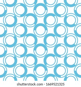 Stylized circles pattern. Circular figures seamless ornament. Geometric motif. Rounds background. Circle shapes ornate. Ethnic image. Digital paper, web design, textile print, abstract, vector artwork