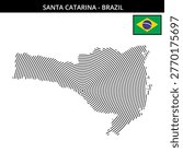 Stylized circular map of Santa Catarina features with