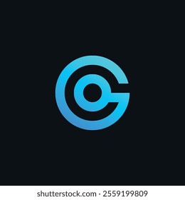 Stylized Circular Representation of the Letter 'C' with Gradient Blue Lines: A Logo, Abstract Art, or Personal Symbol