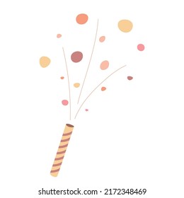 Stylized clapperboard, drawn in boho style on a white background. Vector holiday element.