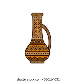 stylized clay pitcher