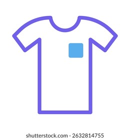 Stylized clothing vector illustration in minimalist color scheme presenting a shirt