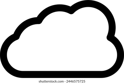 Nube estilizada con contorno negro