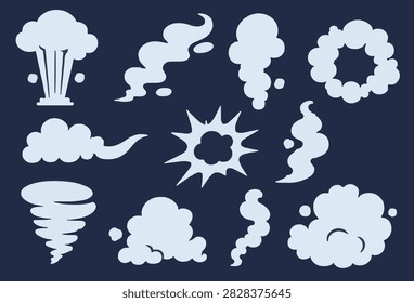 Stylized cloud plumes for graphic design