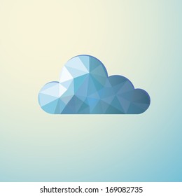 Stylized cloud of polygons