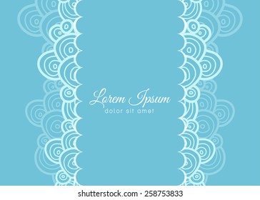 Stylized clouds on the light blue background